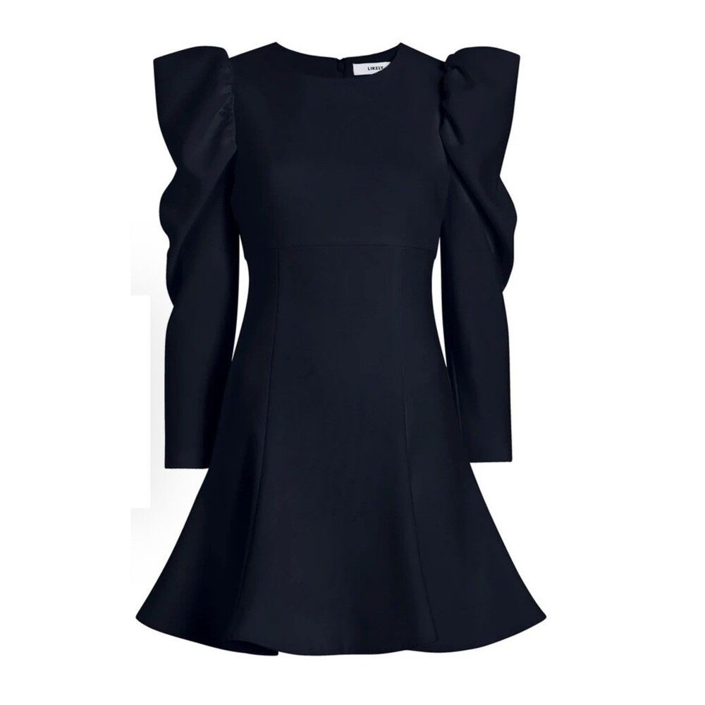 NWT Likely Long Sleeve Alia Dress In Navy Size 4
